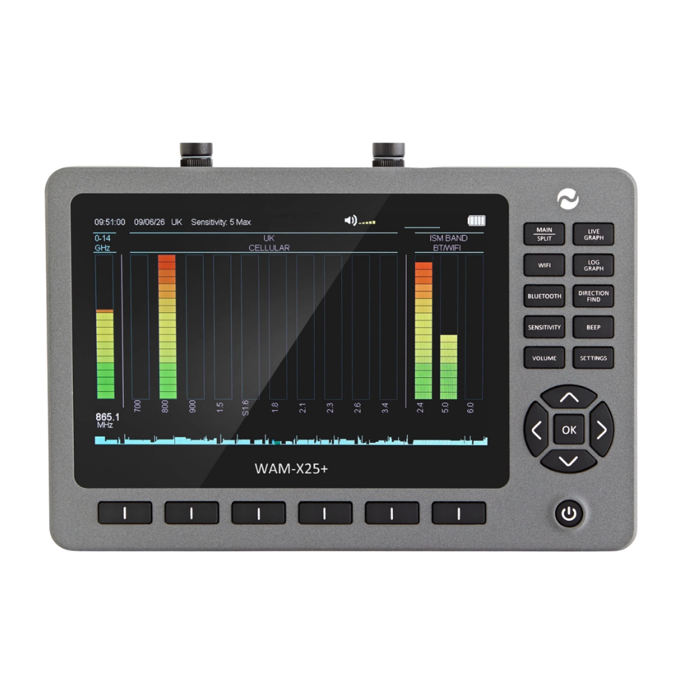 WAM-X25+ HF-Detektor und Wanzendetektor, Vorderansicht